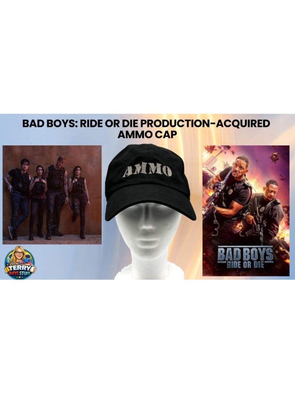 Bad Boys Ride or Die 2024 AMMO Background Cap Movie Prop Wardrobe COA